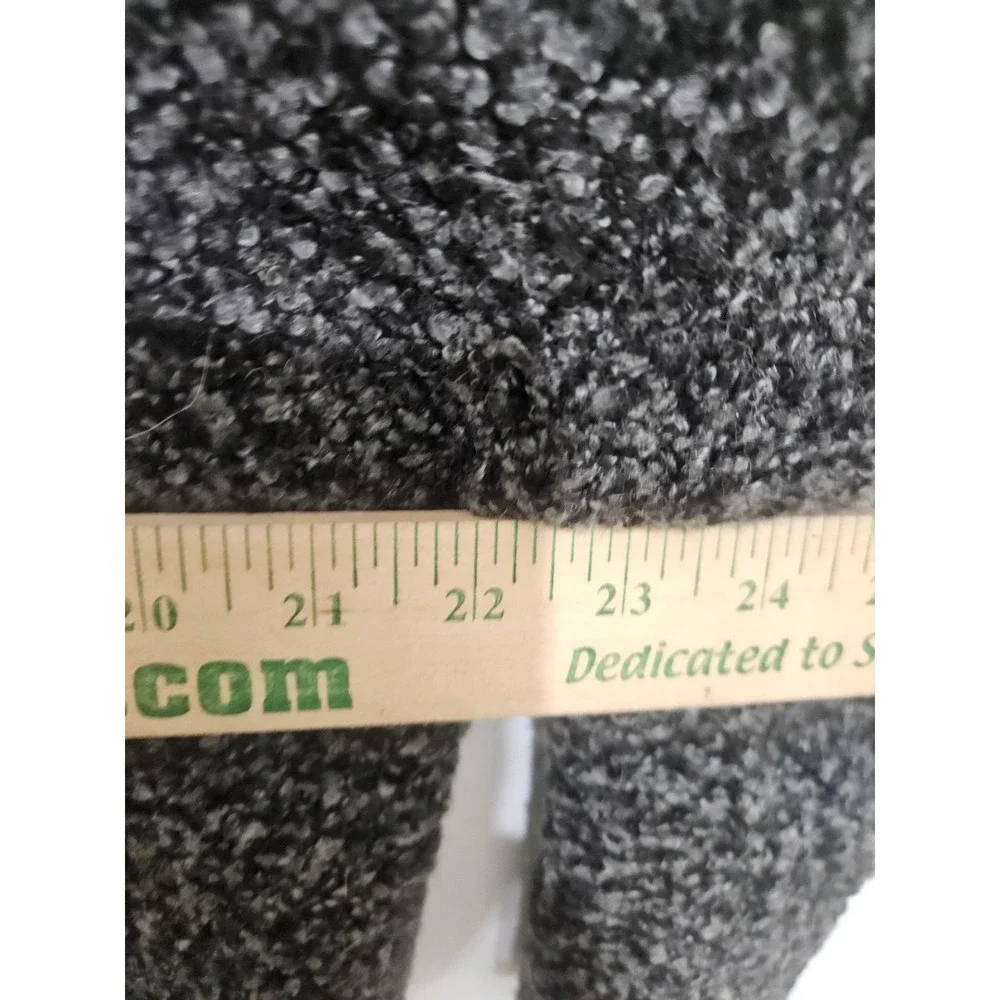 H&M Divided Grey Black Boucle Knit Open Front Cardigan Sweater Wool Blend Medium